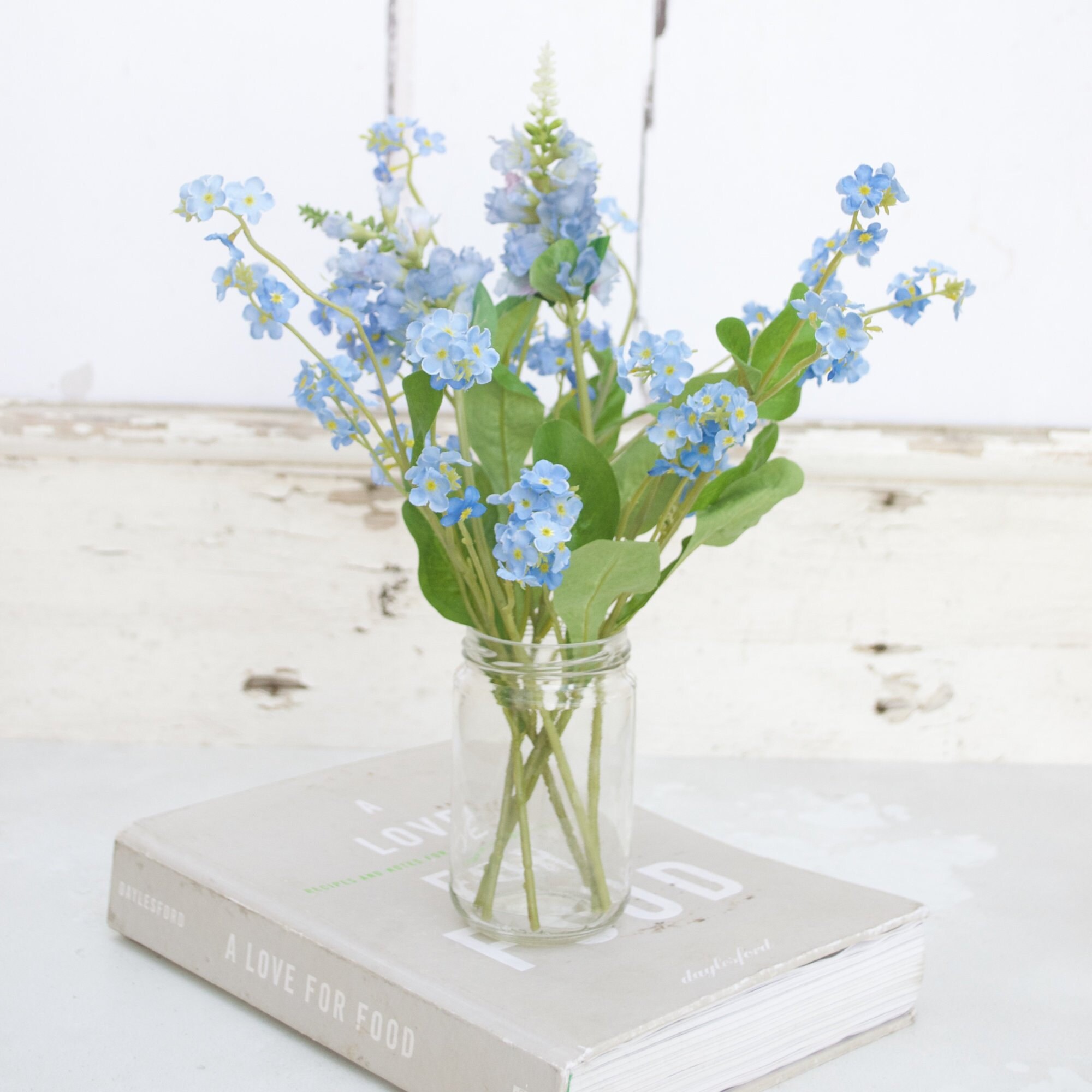 Me Nots Faux Flowers Silk flowers Faux Bouquet Etsy