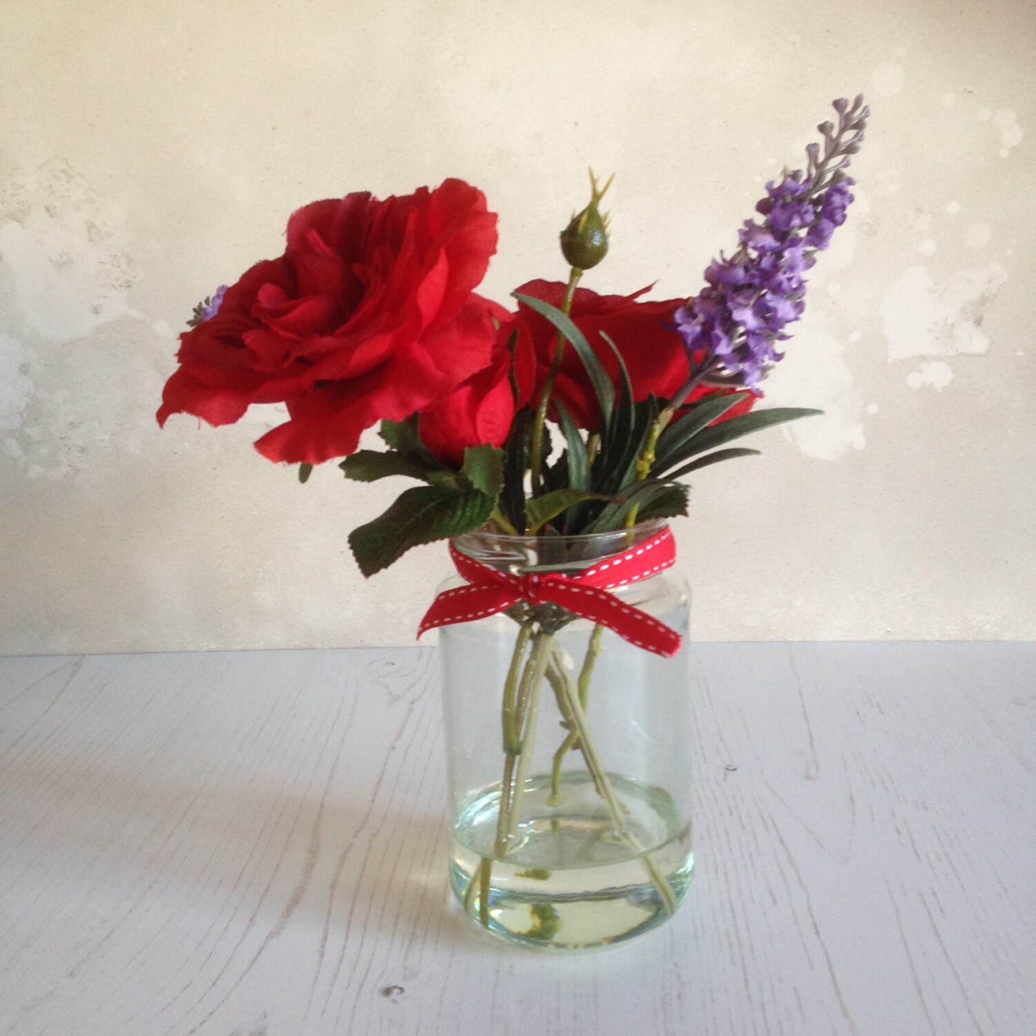 Red Rose Bouquet Valentines Bouquet Artificial Flowers Etsy