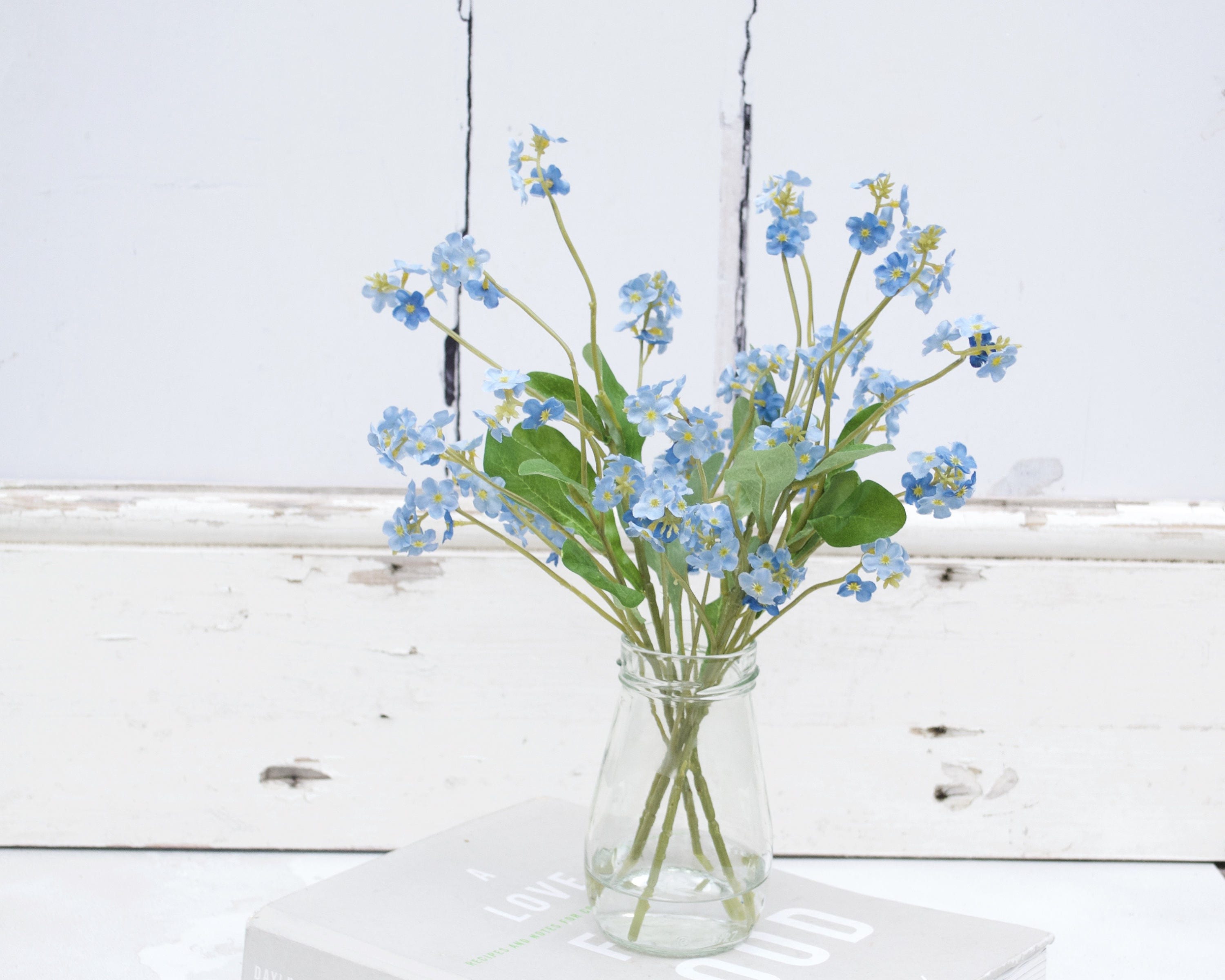 10 Me Not Stems Silk flowers Blue Silk Flowers Etsy