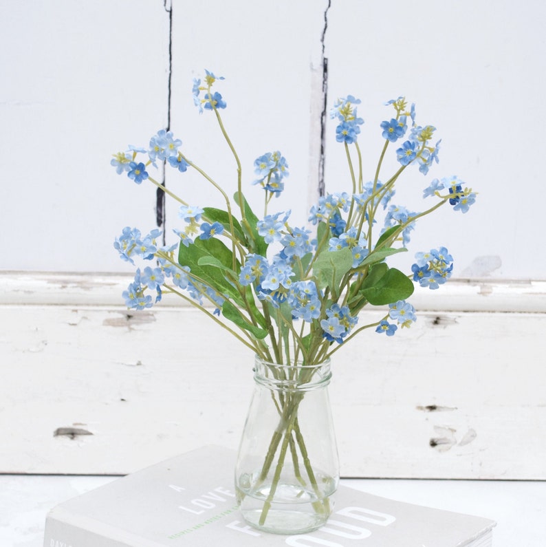 Me Nots Faux Flowers Silk flowers Faux Bouquet Etsy