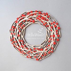 Grapevine wreath wreath svg christmas wreath berry wreath laser svg twig wreath laser cut files winter wreath