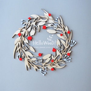 Christmas wreath svg wreath svg berry wreath christmas svg christmas wreath ornament svg layered svg laser cut files merry christmas svg