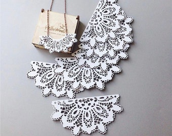 Christmas garland christmas ornament lace collar lace svg collar winter svg engraved necklace minimalist necklace svg files for cricut