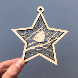Rotkehlchen Vogel Ornamente kleines Rotkehlchen Deko Vogel Kunst Weihnachten SVG Weihnachtsurlaub SVG Weihnachtsdekorationen