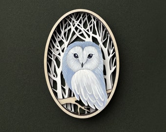 Owl svg owl ornament bird svg owl art bird art bird ornaments forest wall art laser cut files