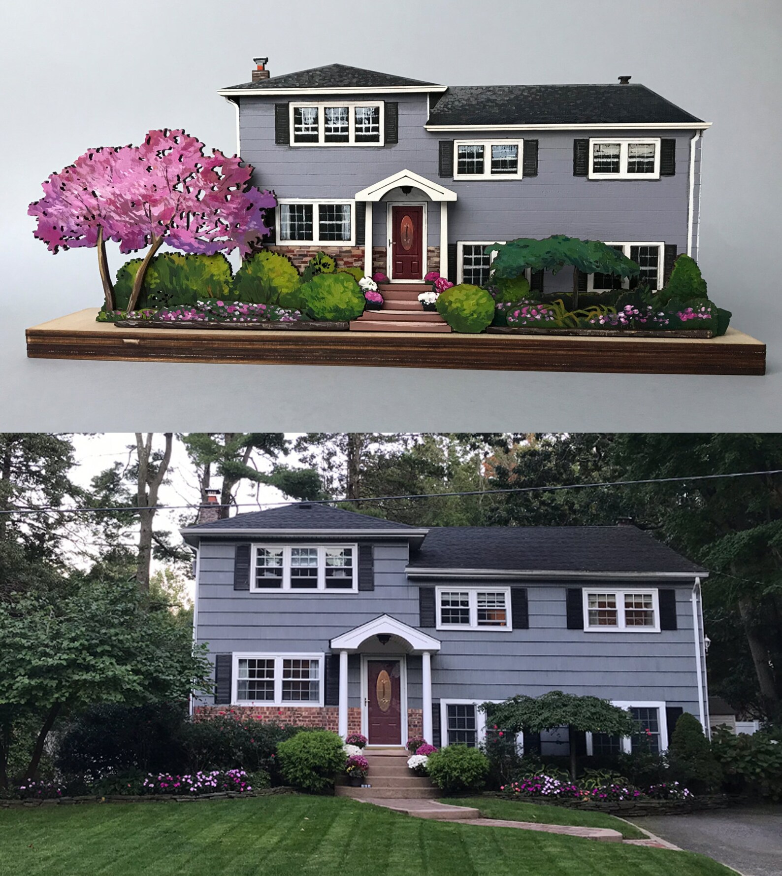 New Home Gift Custom House Portrait House Portrait Custom - Etsy