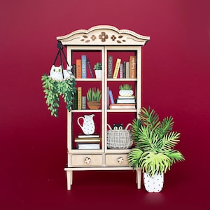Librería svg planta svg multicapa archivo cortado por láser plantas de la casa en capas svg decoración de plantas archivos cortados por láser decoración de estantería