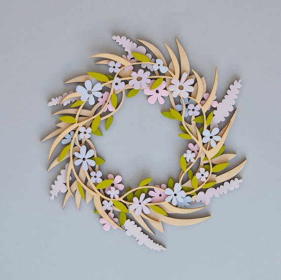Wreath svg floral wreath svg farmhouse wreath layered svg floral wreath spring wreath wooden wreath svg files wheat svg