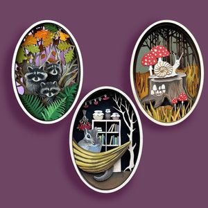 Animali del bosco bosco nersery arredamento coniglietto ornamento procione SVG ornamento di Natale SVG taglio laser file tasso SVG mouse SVG coniglio lepre