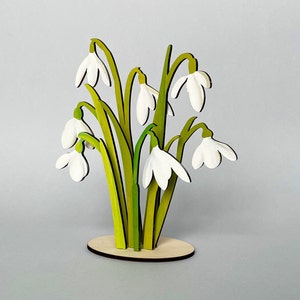 Snowdrops svg flores silvestres svg flores de madeira centro de mesa flores svg decoração de páscoa arquivo svg páscoa png