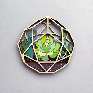 Plantes succulentes pour collier de terrarium découpé au laser fausses plantes succulentes