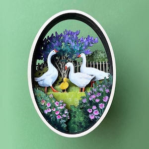Anatre svg oche svg oca fattoria decorazione animali da fattoria primavera ornamento file tagliati al laser