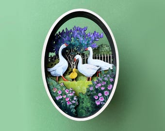 Ducks svg geese svg goose farm decor farm animals spring ornament laser cut files