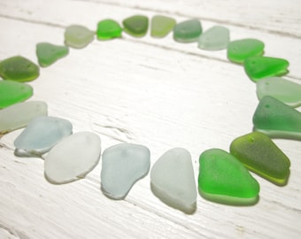 Small 16-19mm Various Colors Top Drilled Sea Glass, Genuine Top drilled Seaglass, 20 Bulk Drilled Sea Glass, Jewelry supplies, JQ Sea Glass