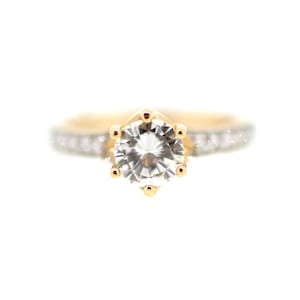 Rose Gold Diamond Engagement Ring / Rose Gold Diamond Solitaire Ring / Diamond Engagement Ring / Single Diamond Engagement Ring / Handmade
