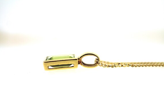 Peridot Solitaire Pendant / Genuine Peridot Penda… - image 4