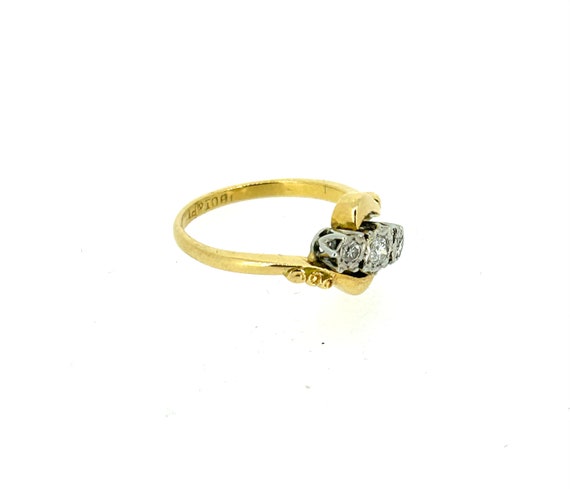 18ct Gold, 0.35ct Diamond Art Deco Ring/Art Deco … - image 2
