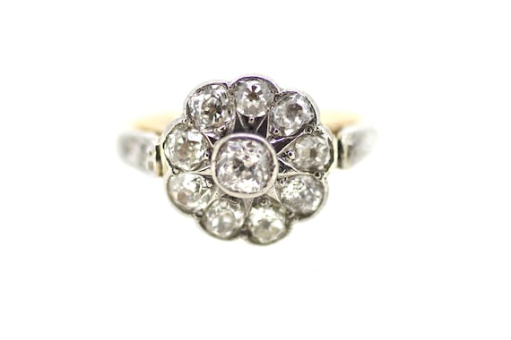 Art Deco Diamond Ring / British Art Deco Ring / Fl