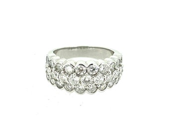 14ct White Gold & 3ct Diamond Ring/Vintage Ring/Diamond Ring.