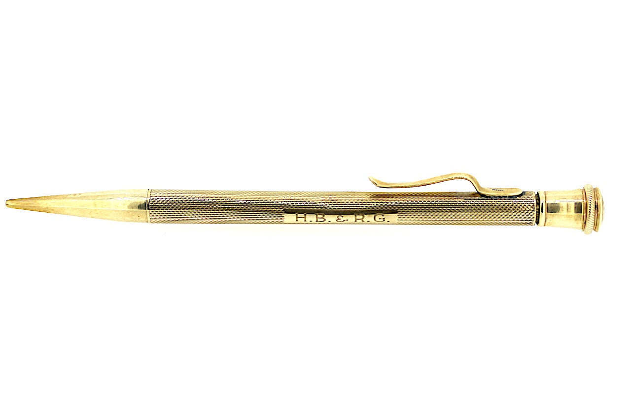 Victorian Gold Pencil / Solid Gold Pencil / Boxed Gold Pencil / Cogent