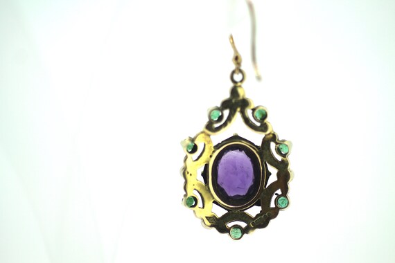 British Suffragette Drop Earrings / Genuine Suffr… - image 4