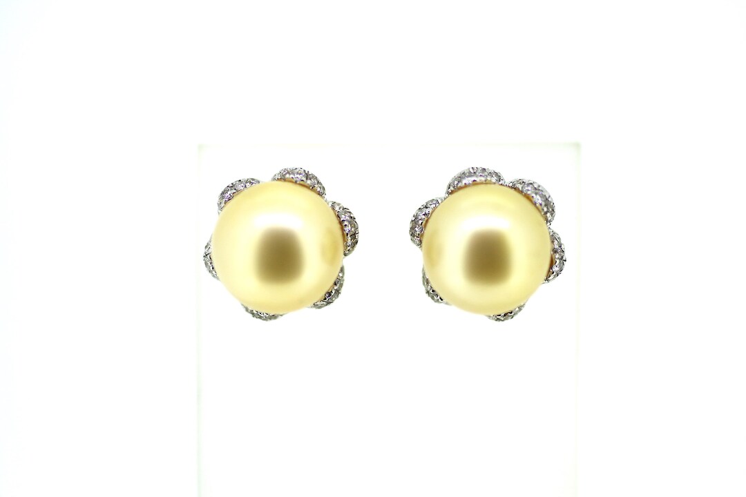 Fancy Little Flower With Pearl Studs