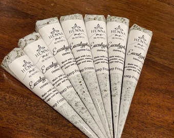 10 Henna Cones: Rajastani Henna, Body Art Temporary Tattoo