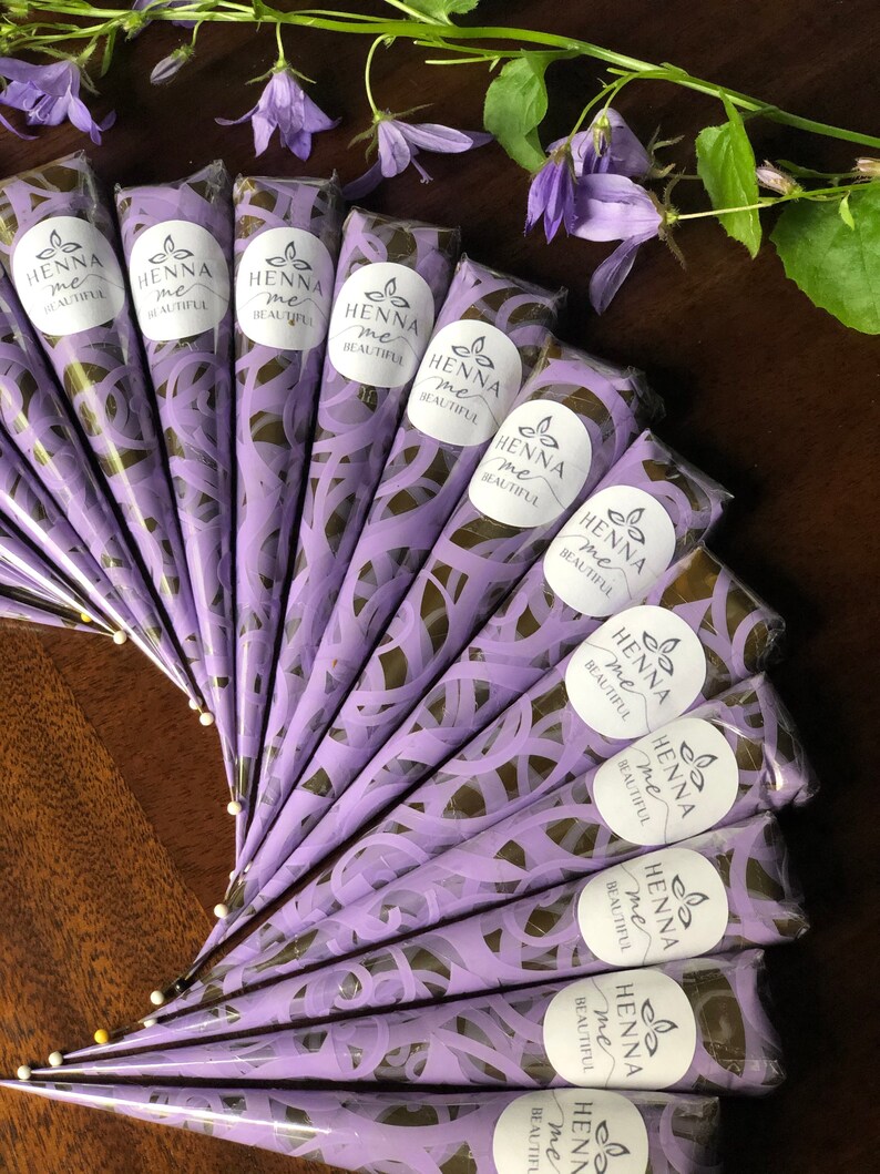 5 Pack Lavender Henna Cones Henna Mehndi Cones Eid Henna Etsy