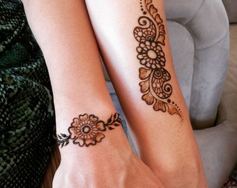 Beginner Henna Kit: Rajastani Henna Cones, Body Art Temporary Tattoo
