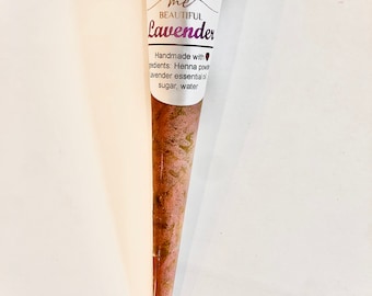 Single Eucalyptus Henna Cone: Body Art Temporary Tattoo