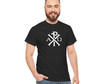 Christian Chi Rho symbol Unisex Heavy Cotton Tee