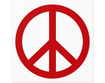 Peace sign.     Square Sticker, Indoor\Outdoor 5 sizes