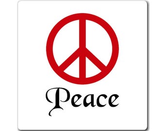 Peace with peace sign.   Magnet