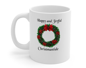 Beautiful Happy christmas mug with Chi Rho sign