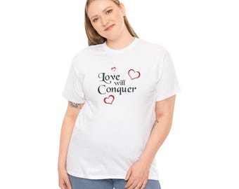The original. Love will conquer Unisex Heavy Cotton Tee