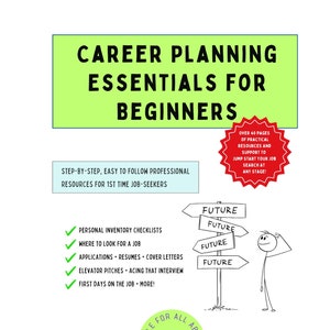 Primer empleo, planificación de carrera en la escuela secundaria, currículums, cartas de presentación, consejos para entrevistas, discurso de ascensor, trabajo de verano, trabajo para adolescentes, trabajo de nivel inicial