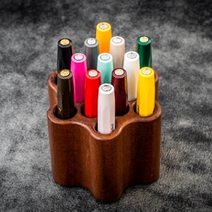 ToolComb Wooden Pen and Brush Stand Holder