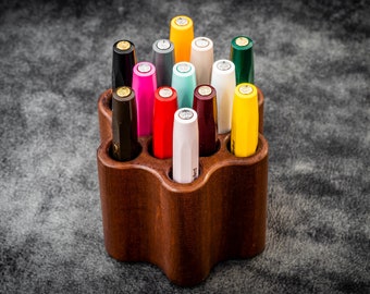 ToolComb Wooden Pen and Brush Stand Holder, Sustainable Handmade Desk Organizer for Art Supplies, Paintbrush Holder, Handmade Gift, Gift