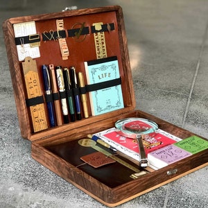 Portable Writing Box | Writer Gift | Writing Box | Writing Slope | Lap Desk | Writing Desk | Travel Writing | Wooden Travel Box