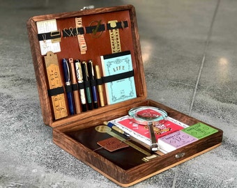 Portable Writing Box | Writer Gift | Writing Box | Writing Slope | Lap Desk | Writing Desk | Travel Writing | Wooden Travel Box