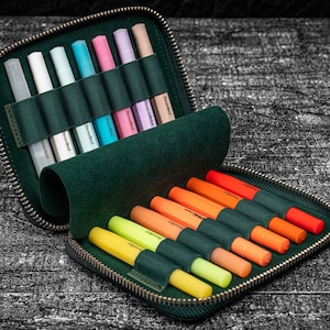 Collector Pen Case for 14 Kaweco Pens - Crazy Horse Forest Green