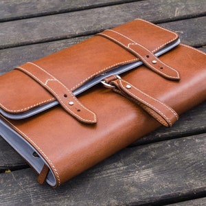 Leather Toiletry / Travel Bag - Brown