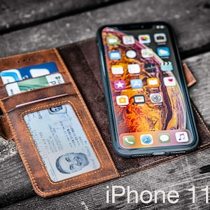 Detachable iPhone 11 Pro Leather Wallet Case