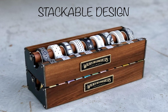 Handmade Wooden Washi Tape Dispenser, Washitape Horizontal Storage,  Handcrafted Tape Organizer 
