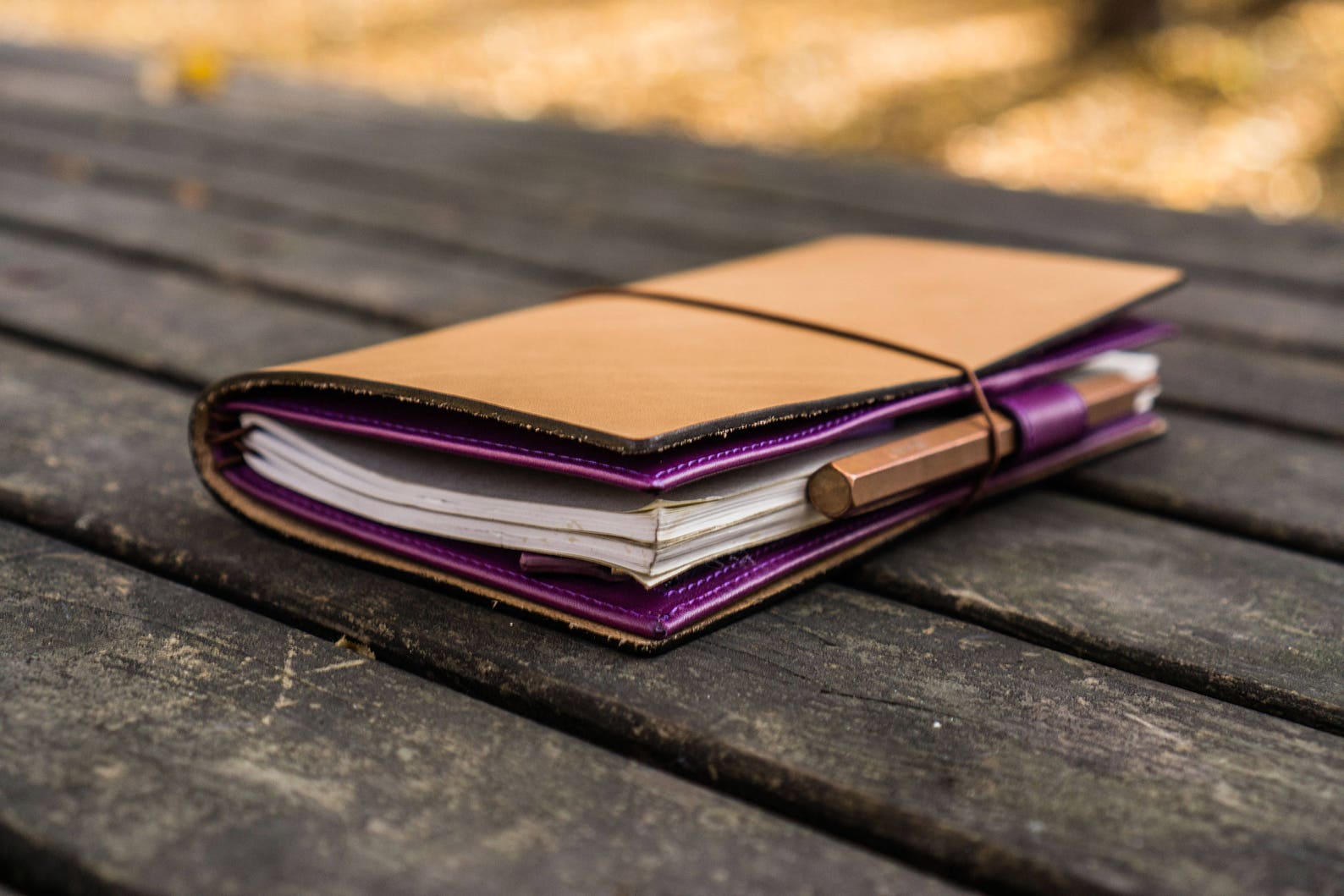 Leather Traveler's Notebook Wallet Insert Leather Wallet Etsy