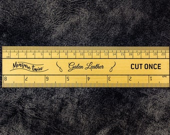 Vintage Inspired Brass Ruler - Imperial & Metric Measurements