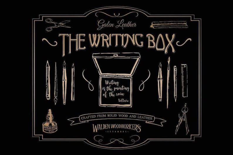 Portable Writing Box Writer Gift Writing Box Writing Slope Lap Desk Writing Desk Travel Writing Wooden Travel Box image 8