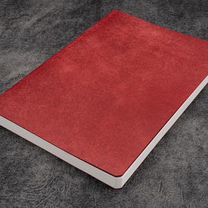 Quaderno in pelle - Carta Tomoe River - A5 - Rosso carminio