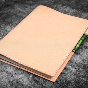 Leather Slim B5 Notebook / Planner Cover - Undyed Leather