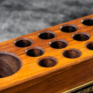 Wood Desk Organizer Pen Holder Walnut image 5